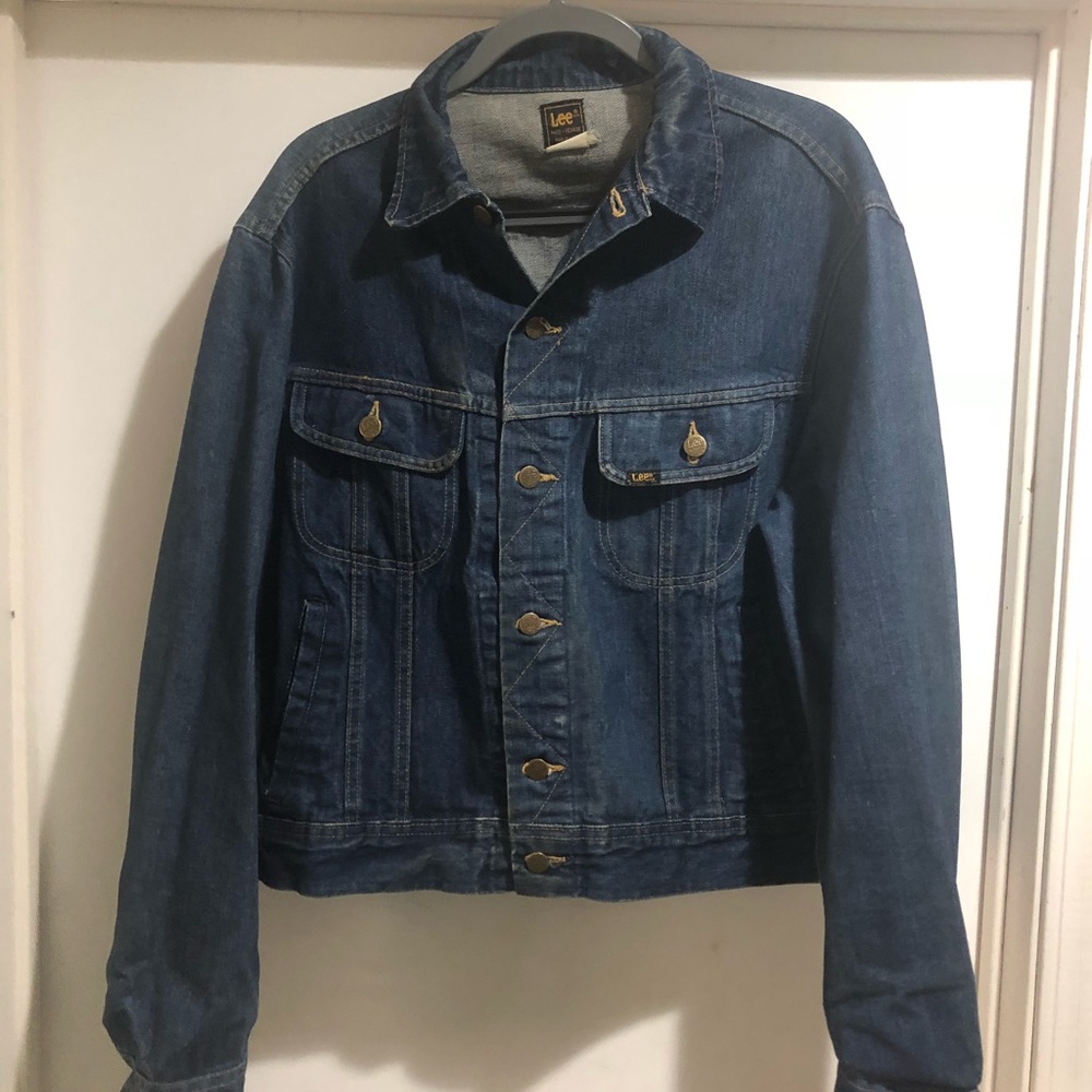 Vintage 70s lee riders denim jacket patd xl 50